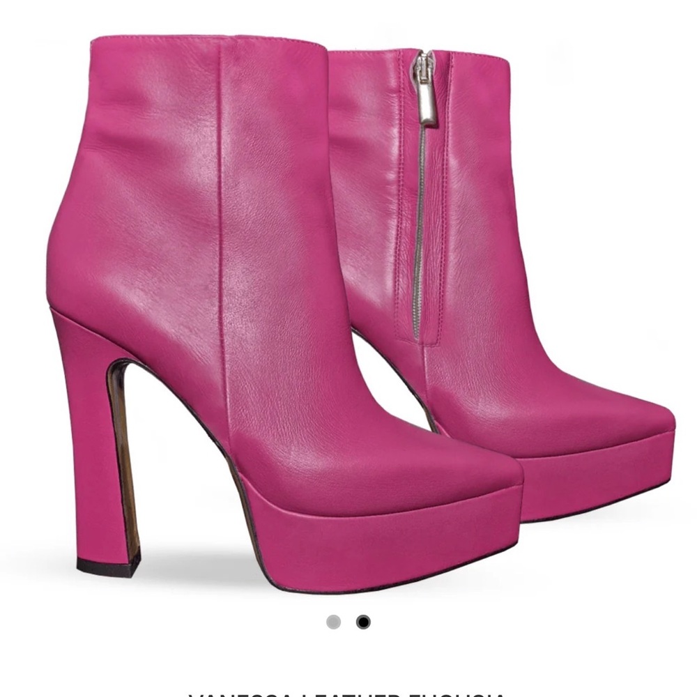 Chic Pink Heeled Boots